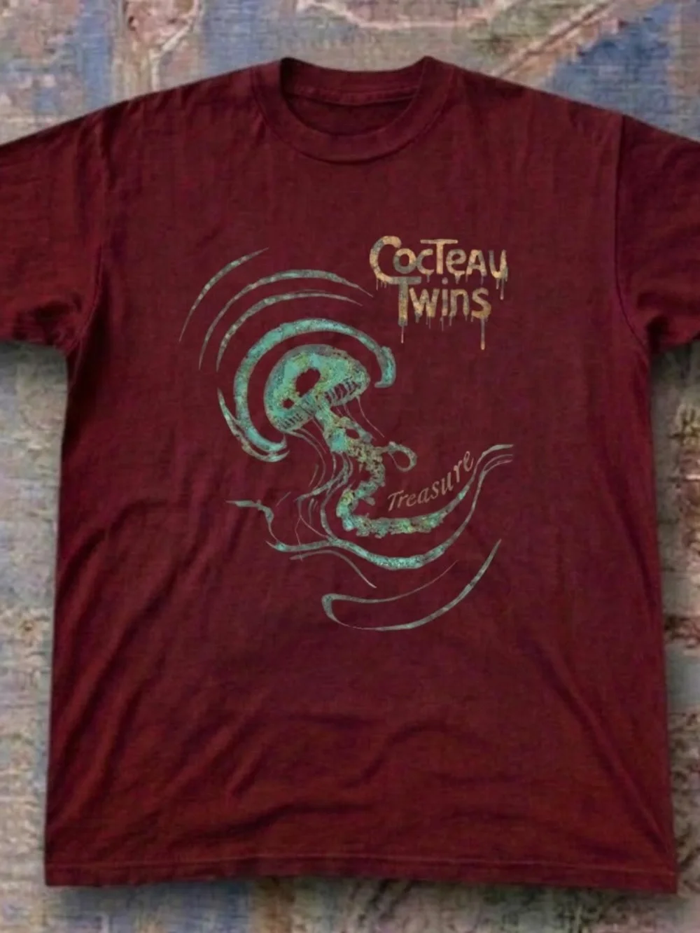 Gildan Maroon Short-Sleeve Graphic Tee with Print